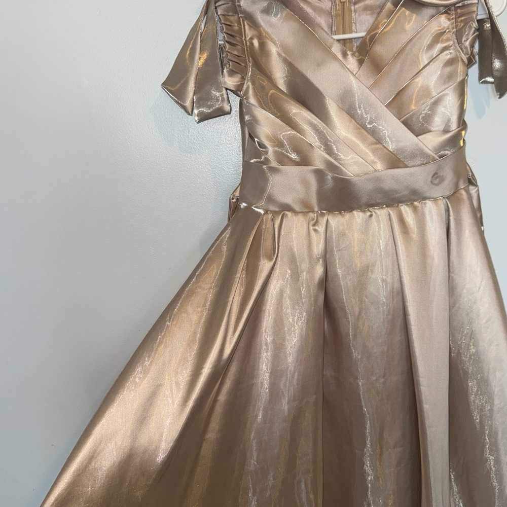 Elegant Gold Kids Dress